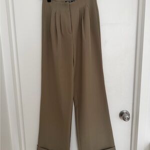 Nasty Gal Tan Wide Leg Pants